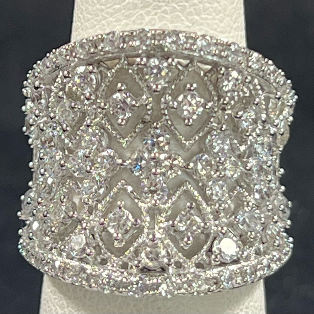 Corset CZ Sterling Silver Ring